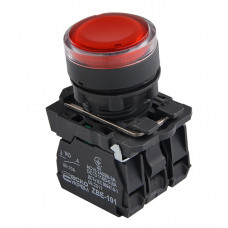 Кнопка управления 1NO+1NC 22мм с подсветкой красный LED 220V [A0140010174] TB5-AW34M5 АСКО