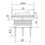 Переключатель 1 клавиша 1NO 26.5мм с подсветкой красный неон 220V [A0140040093] KCD1-7-101N R/B АСКО