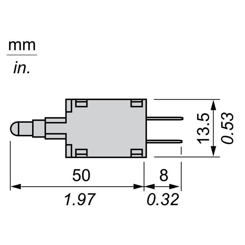 Модуль світлодіодний 6-24V AC/DC LED зелений фастон [ZB6EB3B] Harmony XB6 Schneider Electric