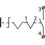 Пост одноместный "0-1" 2.5А(220V) 1NO IP54 переключатель 2-позиционный с фиксацией [A0140020012] XAL-B132Н29 АСКО