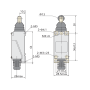Выключатель концевой 1NO+1NC 5A 220V продольный ролик [443027] YBLX-ME/8112 CHINT