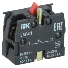 Контактный блок 1NC 3A 230V AC для светосигнальной арматуры LAY5 [BDK11] UEC