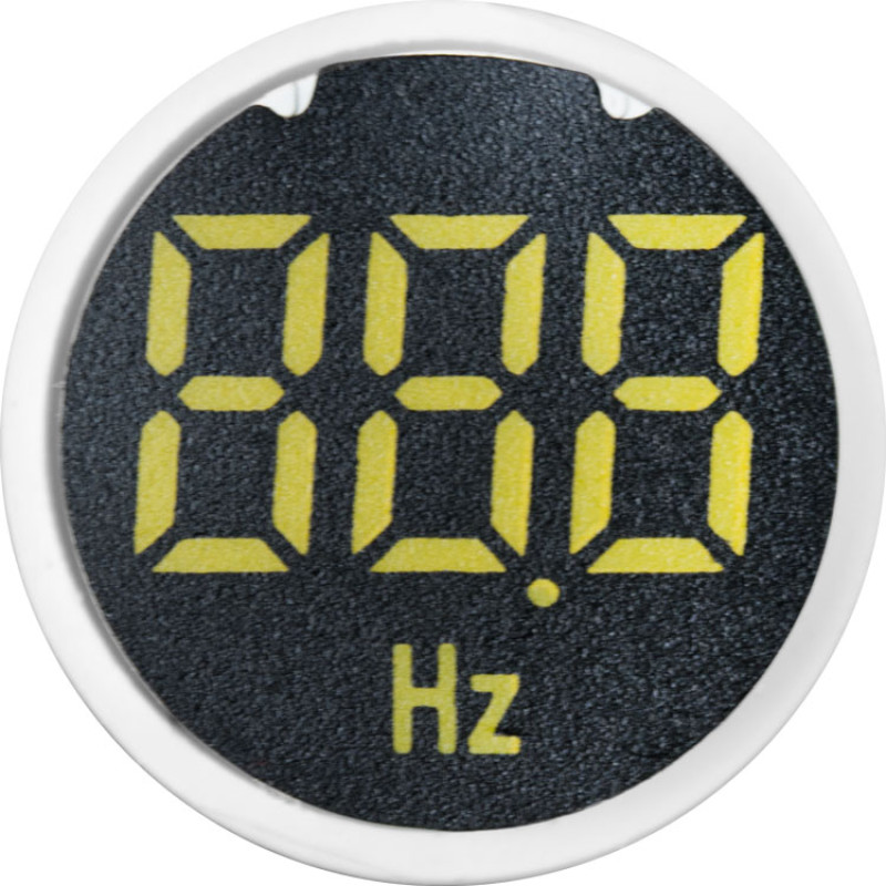 Лампа сигнальная с индикатором частоты сети 22мм желтый LED 220V AC 30-105Гц [s009037] e.ad22.fr E.NEXT