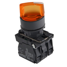 Переключатель "I-O" 1NO+1NC 22мм с подсветкой желтый LED 220V 2 положения [A0140010167] TB5-AK125M5 АСКО