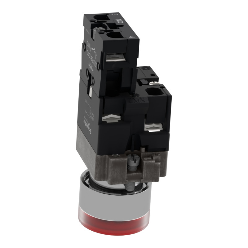 Кнопка управления 1NO 22мм с подсветкой красная 24V [XB2BW34B1C] Easy Harmony XB2 Schneider Electric