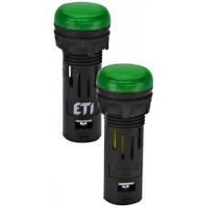 Лампа сигнальная 16мм матовая зеленый LED 240V AC [4771607] ECLI-16-240A-G ETI
