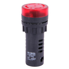 Сигнализатор звуковой (зуммер) 22мм красный LED 230V АС [s009027] e.ad22.230.buzzer.red E.NEXT