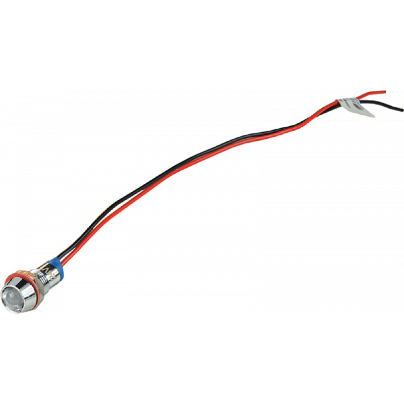 Лампа сигнальная 8мм белый LED 24V AC/DC металл [A0140030210] AС22C-8 АСКО