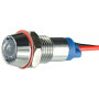 Лампа сигнальная 8мм белый LED 24V AC/DC металл [A0140030210] AС22C-8 АСКО