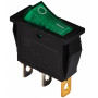 Переключатель 1 клавиша 1NO 28мм с подсветкой зеленый неон 220V [A0140040028] KCD3-101N GR/B АСКО