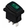Переключатель 1 клавиша 1NO 19.2мм с подсветкой зеленый неон 220V IP65 [A0140040059] KCD1-2-101NW GR/B АСКО