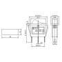 Переключатель 1 клавиша 1NO 28мм с подсветкой зеленый неон 220V [A0140040028] KCD3-101N GR/B АСКО