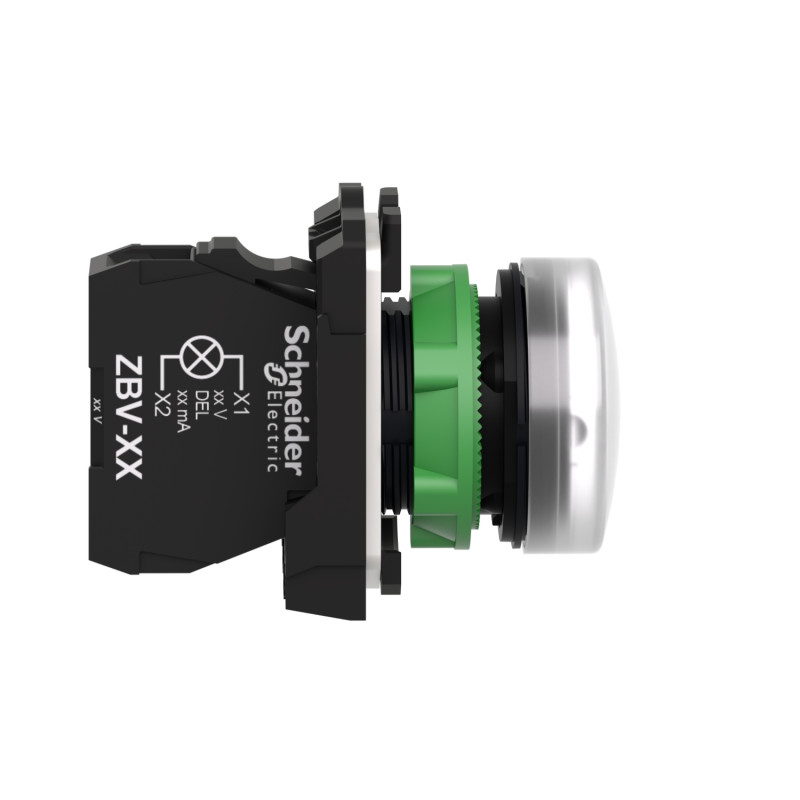 Лампа сигнальная 22мм 120V AC LED белый [XB5AVG1] Harmony XB5 Schneider Electric