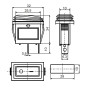 Переключатель 1 клавиша 1NO 28мм с подсветкой зеленый неон 220V IP54 [A0140040034] KCD3-101W GR/B АСКО