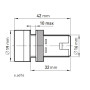 Лампа сигнальна 16мм білий LED 230V АС [s009017] e.ad16.230.white E.NEXT