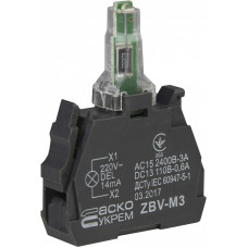 Модуль светодиодный 230V AC LED зеленый для кнопок ТВ5 [A0140010219] ZBV-M3 АСКО