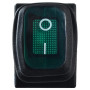 Переключатель 1 клавиша 1NO 19.2мм с подсветкой зеленый неон 220V IP65 [A0140040059] KCD1-2-101NW GR/B АСКО