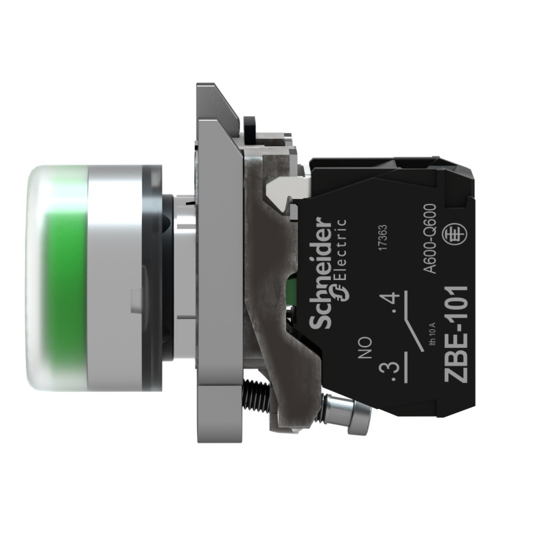 Кнопка управления 1NO 22мм без подсветки зеленая с колпачком [XB4BP31EX] Harmony XB4 Schneider Electric