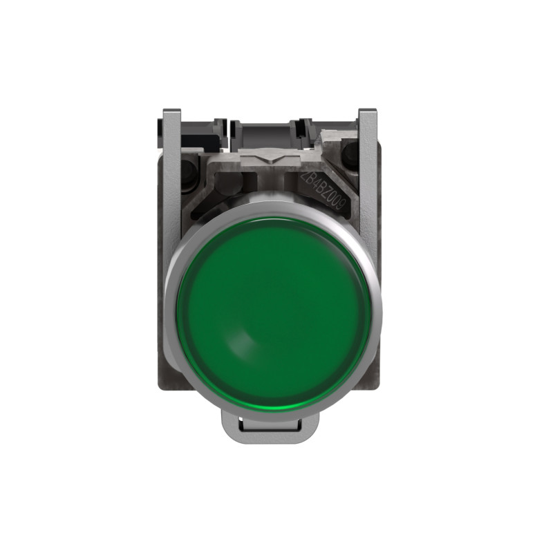Кнопка керування 1NO+1NC 22мм з підсвічуванням LED зелений 48-120V з поверненням [XB4BW33G5] Harmony XB4 Schneider Electric