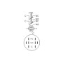 Кнопка металлическая плоская 2NO+2NC 19мм c подсветкой зеленый LED 12V [A0140010254] TYJ 19-272 АСКО