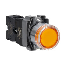 Кнопка управления 1NO 22мм с подсветкой помаранчева 24V [XB2BW35B1C] Easy Harmony XB2 Schneider Electric