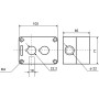 Корпус кнопочного поста 2 местный 22мм желтый [A0140020036] HJ9-2 АСКО