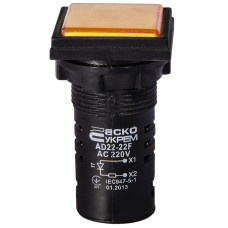 Лампа сигнальная 22мм желтый LED 220V AC [A0140030155] AD22-22F АСКО