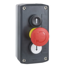 Пост трехместный "Вверх-Стоп-Вниз" 3A(240V) 2NO+1NC IP66 грибок [XALD328] Harmony XALD Schneider Electric