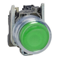 Кнопка управления 1NO 22мм без подсветки зеленая с колпачком [XB4BP31] Harmony XB4 Schneider Electric