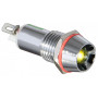 Лампа сигнальная 10мм желтый LED 24V AC/DC металл [A0140030118] AD22C-10 АСКО