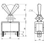Тумблер "ON-OFF" 2NO 10А 250V 2 положения 2 контакта [A0140060001] 1021 АСКО