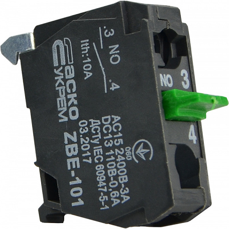 Контактний блок 1NO 3A 240V AC/DC для постів керування XAL-D [A0140010182] ZBE-101 АСКО
