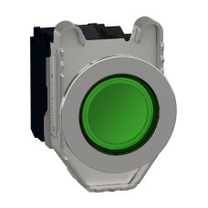 Кнопка управления 1NO+1NC 30мм с подсветкой зеленый LED 230V скрытый монтаж [XB4FW33M5] Harmony XB4 Schneider Electric