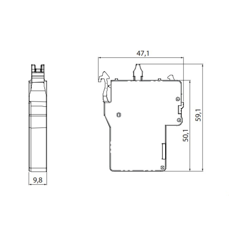 Контактный блок 1NC 6A 240V AC/DC для кнопки-модуля грибок с функцией самоконтроля [4774114] NSE-BC-NC-PBM ETI