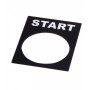 Табличка маркувальна установочний Ø22мм "START" чорна для кнопок XB2 [A0140010068] АСКО