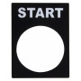 Табличка маркувальна установочний Ø22мм "START" чорна для кнопок XB2 [A0140010068] АСКО