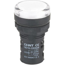Лампа сигнальная 22мм белый LED 230V AC [593085] ND16-22DS/4 CHINT
