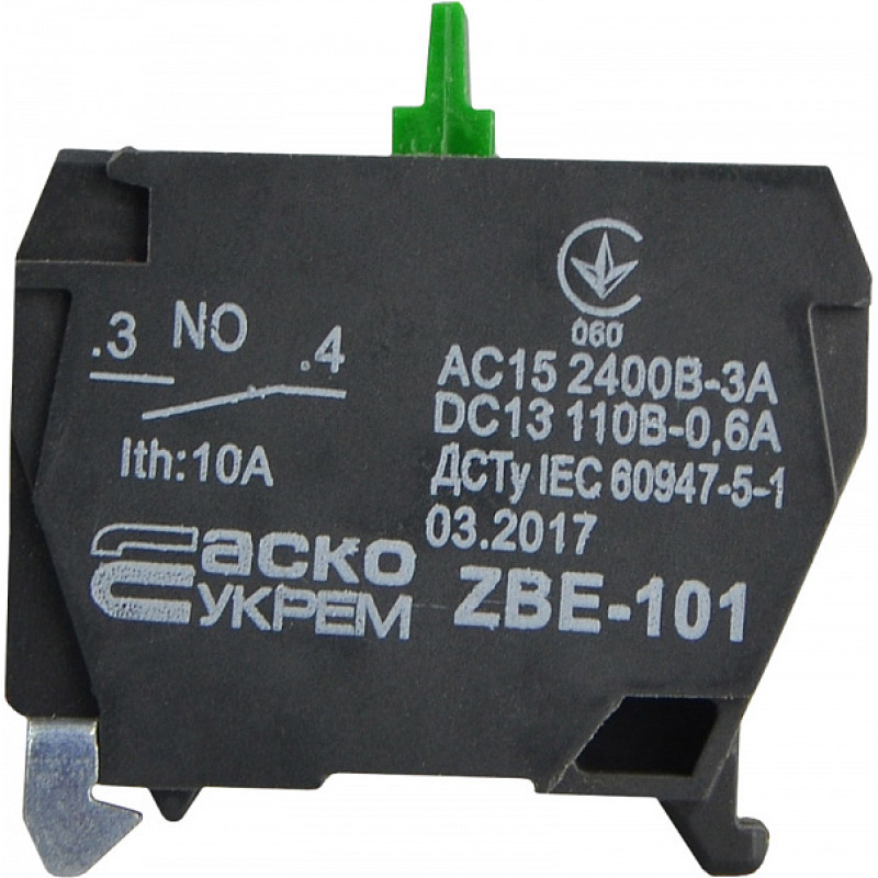 Контактний блок 1NO 3A 240V AC/DC для постів керування XAL-D [A0140010182] ZBE-101 АСКО
