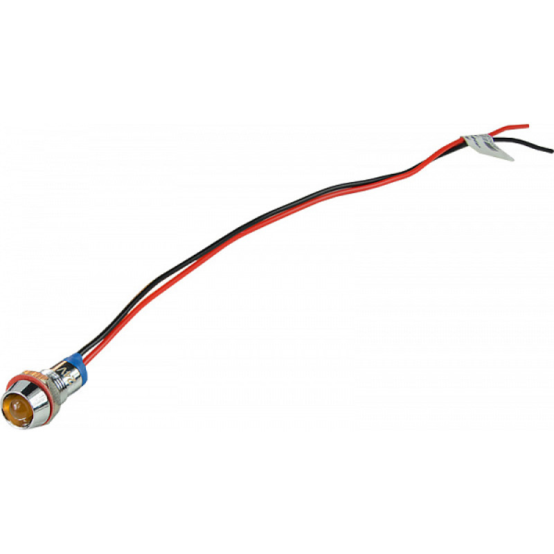 Лампа сигнальная 8мм желтый LED 24V AC/DC металл [A0140030211] AС22C-8 АСКО