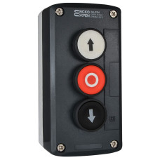 Пост трехместный "Вверх-Стоп-Вниз" 2.5А(220V) 2NO+1NC IP54 [A0140020065] XAL-D324 АСКО