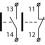 Кнопка Пуск-Стоп "I-O" 1NO+1NC 22мм без подсветки [A0140010169] TB5-AL8325 АСКО