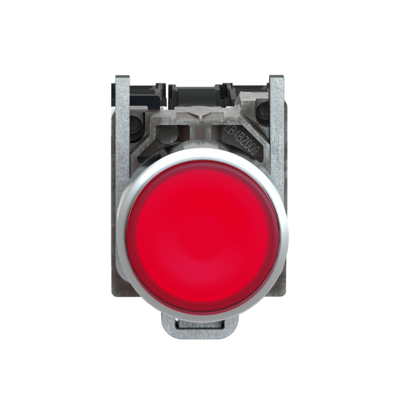 Кнопка управления 1NO+1NC 22мм с подсветкой LED красный 48-120V с возвращением [XB4BW34G5] Harmony XB4 Schneider Electric