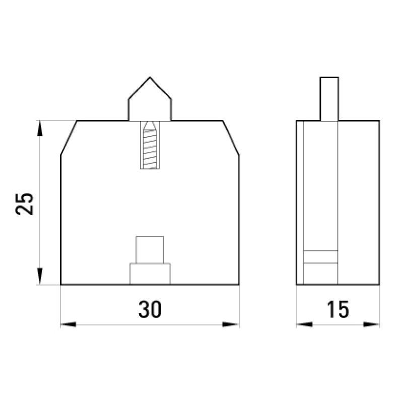 Контактний блок 1NO 4,5A 240V AC/DC для тельферних постів XAC Stand [s008001] e.cb.stand.n.o E.NEXT