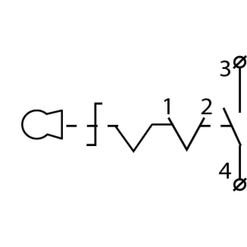 Пост одноместный "Старт-Стоп" 2.5А(220V) 1NO IP54 переключатель 2-позиционный с фиксацией с ключом [A0140020013] XAL-B142Н29 АСКО