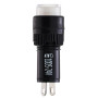 Лампа сигнальна 22мм білий LED 24V АC/DC [A0140030176] AD22E-10DS АСКО