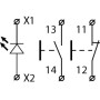 Кнопка Пуск-Стоп "I-O" 1NO+1NC 22мм с подсветкой желтый LED 220V [A0140010179] TB5-AW8365 АСКО