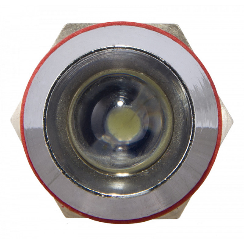 Лампа сигнальная 6мм белый LED 220V AC металл [A0140030099] AD22C-6 АСКО