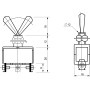 Тумблер "ON-ON" 1CO 10А 250V 2 положення 3 контакти перекидний [A0140060002] 1121 АСКО