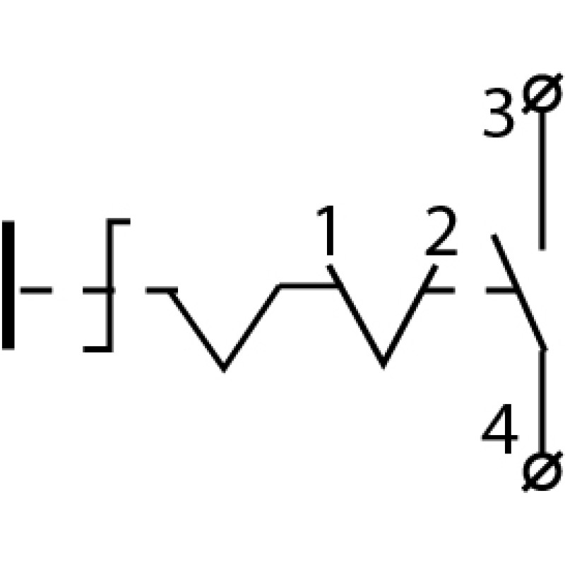 Пост одноместный "0-1" 2.5А(220V) 1NO IP54 переключатель 2-позиционный с фиксацией [A0140020058] XAL-D134H29 АСКО