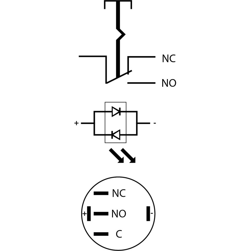 Кнопка металлическая плоская 1NO+1NC 16мм с подсветкой красный LED 220V с фиксацией [A0140010098] TYJ 16-361 АСКО